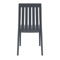 thumbnail image 5 of Luxury Commercial Living 35" Gray High Back Stackable Outdoor Patio Dining Chair, 5 of 7