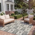 thumbnail image 3 of Safavieh Courtyard Vivienne Geometric Indoor/Outdoor Area Rug, Light Gray/Anthracite/Aqua, 5'3" x 7'7", 3 of 9