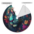 thumbnail image 2 of Picia Colorful Flower Tiger Print Christmas Tree Skirt , Christmas Tree Skirt Ornaments for Merry Christmas Holiday Party Decorations Indoor Outdoor-30", 2 of 7