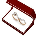 thumbnail image 6 of 1.50 Carat (ctw) 10K Rose Gold Round White Diamond Ladies Swirl Bridal Engagement Ring Matching Band Set 1 1/2 CT, 6 of 6