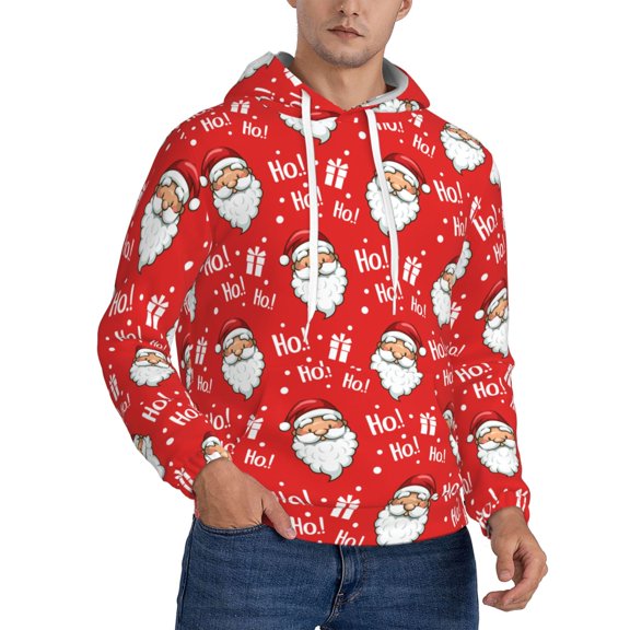 Santa Claus Ho Ho Ho Hoodie Men Unisex 3d Fleece Hooded Sweatshirt Large