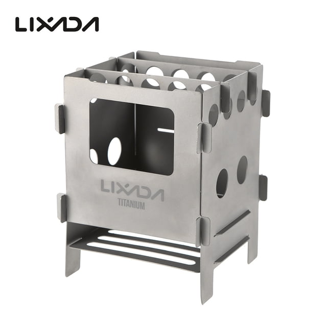 Lixada Portable Titanium Lightweight Folding Wood Pocket Outdoor Camping Cooking Picnic Backpacking