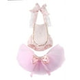 thumbnail image 1 of Baby Girls 2PCS Set Halter Lace Backless Romper Solid Color Mesh TuTu Skirt Set, 1 of 10