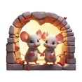 thumbnail image 1 of Pareja de calcomanías de pared del mouse murales decorativos divertidos y decorables pegatinas de pared de pared para el corredor de guardería, 1 of 7