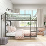 Better Homes & Gardens Anniston Twin Over Twin Bunk Bed, Metal Frame ...