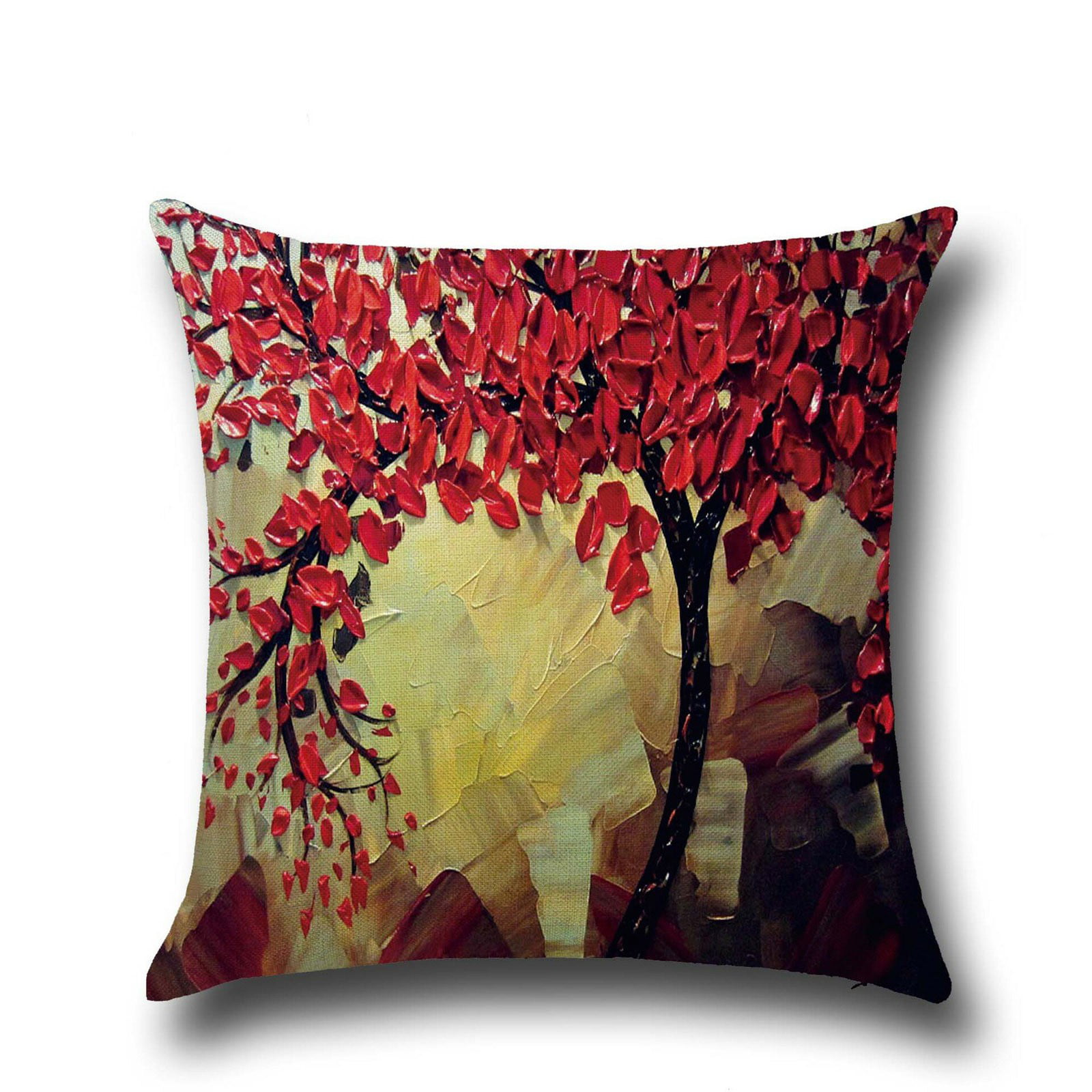 Details about   Flowers Tree Square Cotton Pillow Case Sofa Bed Waist Throw Cushion Cover Decor 