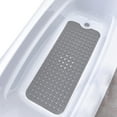 thumbnail image 4 of Semfri Bath Tub Shower Mat 40 x 16 inch Non Slip PVC Bath Tub Mats Shower Mats Extra Large Grey Bathroom Mats with Drain Holes and Suction Cups Grey, 4 of 8