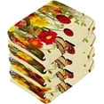 thumbnail image 3 of Coolnut Red Flowers Washcloths, Soft and Absorbent Cotton Towel, 4 Pack 12 X 12 Inches Premium Quick Dry Face Towel Wash cloth, 3 of 7