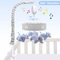 thumbnail image 3 of SUMWE Baby Mobile for Crib Nursery Musical Mobiles for Girls Toys for Baby Crib Carousel Mobile Boy Mobile for Pack and Play Elephant Parade Crib Decoration Clip on Mobile for Bassinet, 3 of 7