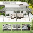 thumbnail image 4 of Outsunny 12' x 20' Wooden Pergola Grape Trellis, Outdoor Gazebo for Garden, Patio, Backyard, Deck, Gray, 4 of 10