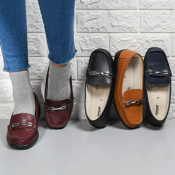 Aerosoft Women's Stepis Comfortable Summer Loafers Casual Slip on Shoes