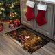 thumbnail image 4 of Christmas Door Mat Indoor Outdoor Rug Gingerbread House Santa Claus Holiday Decor Antiskidding Welcome Mat For Entryway Kitchen Bathroom, 4 of 6