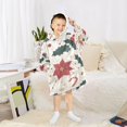 thumbnail image 6 of FORMRS Wearable Blanket Hoodie with Sleeves for Kids Cozy Flannel Sweatshirt, Beige Christmas Candy Canes, 6 of 7