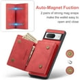 thumbnail image 5 of TECH CIRCLE Wallet Case for Google Pixel 8, 2 in 1 Retro PU Leather Cell Phone Back Cover Magnetic Detachable with Wallet Credit Card Cash Holder Kickstand Case Cover for Google Pixel 8 6.2" 2023,Red, 5 of 10