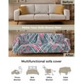 thumbnail image 3 of Marble Pink Sofa Couch Covers for Dog,Washable Sectional Couch Slipcovers for Loveseat with Tassels,Dusy Blue Modern Geometric Abstract Marbling Non Slip Sofa Throw Cover Blanket Large 71''x102'', 3 of 8
