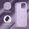 thumbnail image 5 of for iPhone 13 Pro Case,[with Ring Stand][Support Magnetic Car Mount] [Anti-Scratch Microfiber Lining] Slim Shockproof Silicone Phone Case for iPhone 13 Pro 6.1 Inch-Light Purple, 5 of 14