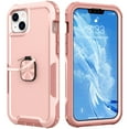 thumbnail image 3 of Nalacover For iPhone 14 Plus Slim Case,Luxury Hybrid Hard PC and TPU Rugged Bumper 3-In-1 Rotatable Magnetic Ring Kickstand Four Corner Guard Shockproof Anti-Scratch Back Phone Cover.Rosegold, 3 of 12