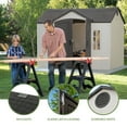 thumbnail image 3 of Lifetime Lockable DIY Polyethylene Storage Shed, 71.25 Sq. ft., 10' x 8', Tan & Gray (60393), 3 of 24