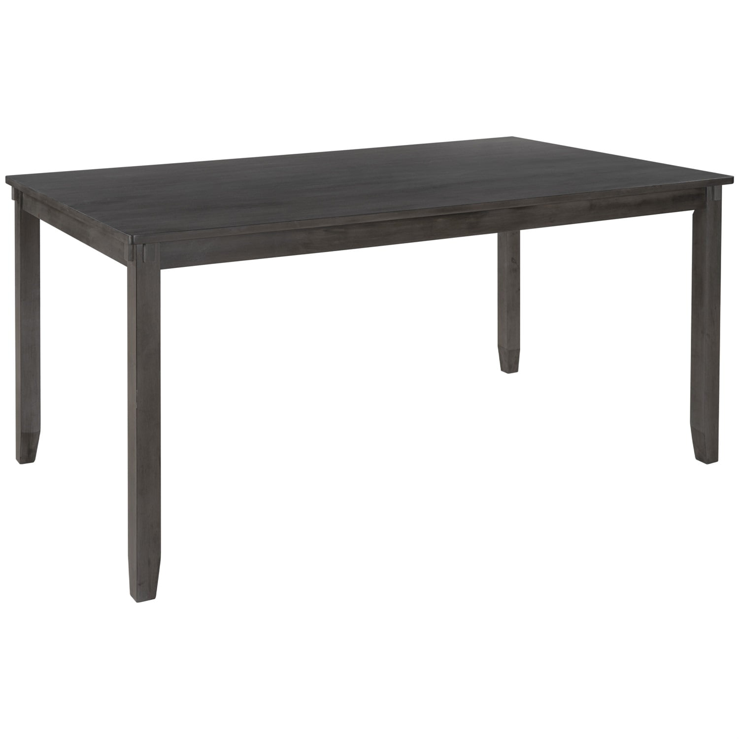 Kadyn 6-Piece Kitchen Dining Table Set Wooden Rectangular Dining Table, 4 Fabric Chairs and Bench Family Furniture (Grey)