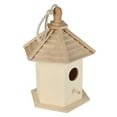 thumbnail image 5 of Large Wooden Bird House Nest Box with Metal Eyelet Trip Hole 26x17x15cm for Garden Home Decor, 5 of 8