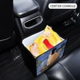 thumbnail image 3 of Starry Orange Cat Car Dumpster Leakproof Trash Can Organizer Waterproof Garbage Bin 11x11x5.9in Oxford Cloth, 3 of 8