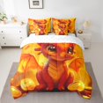 thumbnail image 2 of YST Gold Dragon Comforter Set, Modern Flying Dragon Coins Bed in a Bag, Polyester, King Size (7 Count), 2 of 5