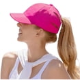thumbnail image 4 of C.C Ponycap Messy High Bun Ponytail Adjustable Trucker Baseball Cap Hat, Orange, 4 of 6