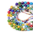thumbnail image 3 of U8MO Mixed 4/6/8/10/12/14mm Round Millefiori Lampwork Glass Loose Beads Lot-12mm 10pcs, 3 of 5