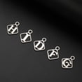 thumbnail image 1 of CJie Pendientes peque帽os con nombre inicial en rombos para mujer, aros de acero inoxidable, alfabeto de moda, joyer铆a de Amistad familiar, regalo, 1 par, 1 of 2