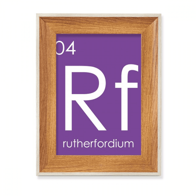 Quimica elementos periodo cuadro metales de transición Rutherfordio RF Escritorio Marco de fotos de madera Pantalla Imagen Arte Pintura Múltiples conjuntos