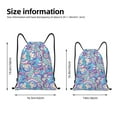 thumbnail image 4 of Drawstring Backpack - Paisley Pattern No.90107 Splash Proof Small Drawstring Gym Bag for Women Men, Cinch Sports String Bag Backpack for Travel Swimming Beach, 4 of 8