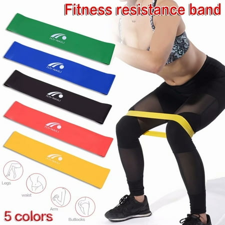 Latex Resistance Exercise Bands - Akoyovwerve Exercise Resistance Loop Bands, Natural Latex Workout Bands Fitness Equipment for Legs Butt Arms Yoga Pilates Physical Therapy, Yellow