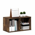 thumbnail image 4 of Furinno LUDER 2-Cube Bookcase with Open Storage Shelves, 11.6 x 12.2 x 24 Inches, Amber Pine, 4 of 5