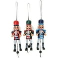 thumbnail image 5 of LOLIPPYY 3-Piece Christmas Wooden Soldier Nutcracker Set with Pull String Wood Puppet Decoration, 5 of 7