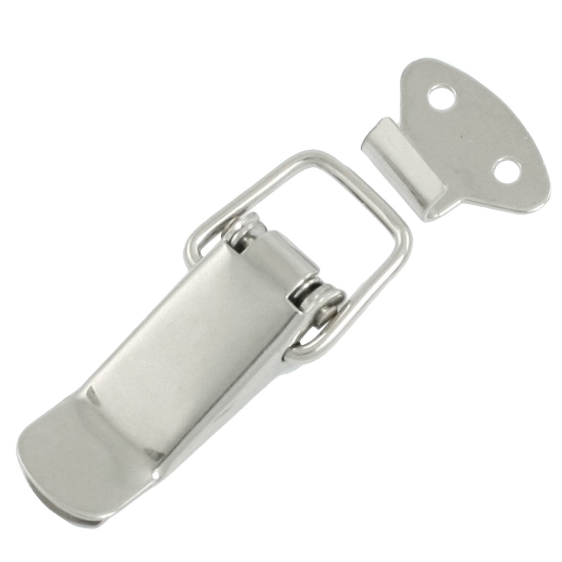 Metal Spring Loaded Draw Latch Silver Tone