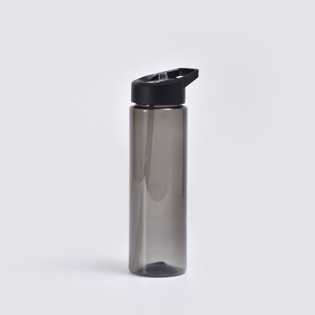 Plastic Water Bottles TASTAN 700Ml Leakproof Sports Water Bottle-Clear Bpa-Free Drinkware for School, Gym & Outdoor Activities, Durable & Easy-Clean, Clear Water Bottle with Straw, Black