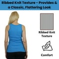 thumbnail image 3 of Women's Regular Fit Cotton Blend Ribbed Tank Tops - Soft Breathable, Gym & Lounge Wear (M-2XL), 3 of 5