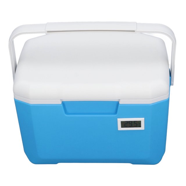 Glacière Portable Isolée 6L, Glacière Rigide Isolée avec Affichage de la Température, 10 Blocs Réfrigérants et Poignée Robuste, Glacière Portable Isolée pour Plage, Boissons, Camping