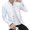 White, variant on Men Blazer Vintage Print Korean Style Spring Autumn Stand Collar Fake Pockets Buttons Blazer for Business