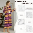 thumbnail image 4 of FUIALDOLG Loose Nightgowns for Women Christmas Tree Gift Print Long Sleeve Sleepwear V Neck Nightshirt Winter Soft Comfy Pajama Dress, 2XL, 4 of 7