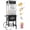 Black, variant on PopBria Popcorn Machine with Cart, Authentic 10oz Movie Theater Style Popcorn Maker with Warming Deck, 850W Vintage Standing Popcorn Machine for Home, Parties, Gift (Red and Gold)