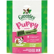 Greenies Puppy Teenie Size Natural Dental Dog Treats, 6 oz Pack (22 Treats)