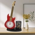 thumbnail image 3 of Vintage Desk Clock, Stable Base Mechanical Alarm Clock Guitar Shape  For Cafe Bar, 3 of 8