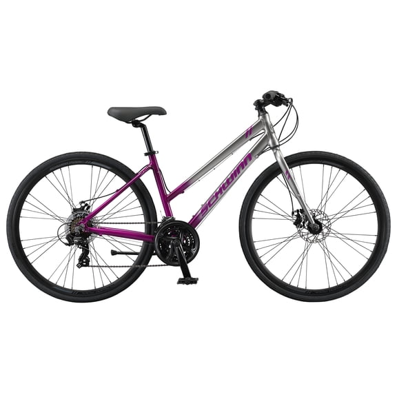 Schwinn Circuit Hybrid Fitness Bike, 700c Wheel, 21 Speeds, Gray / Purple