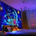 thumbnail image 2 of Drgilau Blacklight Trippy Space Mushroom 60''x 40'' Tapestry, 2 of 3