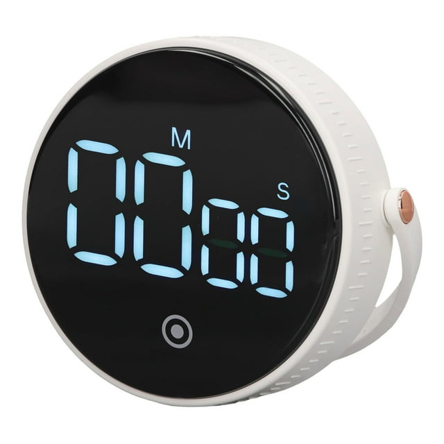 Grand Minuteur à Affichage LED, Minuteur de Cuisine Numérique Magnétique Volume Réglable pour Cuisiner Blanc, Noir, Rose