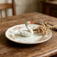 thumbnail image 5 of Ceramic White Swan Figurines Toppers, Porcelain Figurine Luxurious White Decoration, Modern Minimalist Art Knick Knacks for Home Office Dresser Shelf Shelves Fireplace Decor, 5 of 6