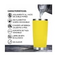 thumbnail image 3 of Vaso De Acero Inoxidable De 20oz Con Tapa Y Popote Amarillo, 3 of 5