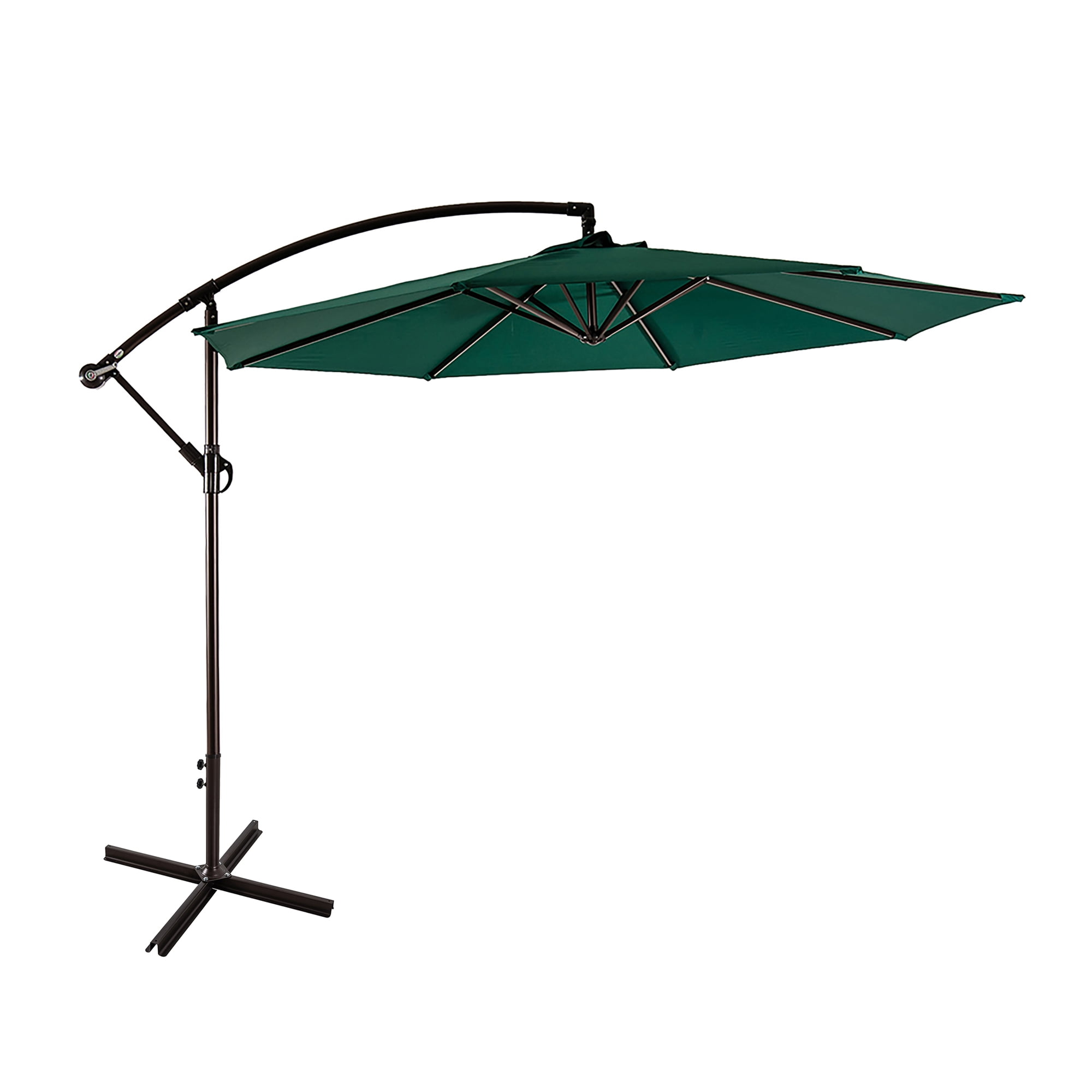 GARDEN 10 Ft Offset Cantilever Umbrellas for Patio Outdoor Shade, Dark Green