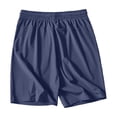 thumbnail image 5 of Knee Length Swim Shorts for Men's Athletic Shorts Plus Size Elastic Waist Drawstring Running Shorts, Summer Lightweight Breathable Short Pants with Pockets Dark Blue XL, 5 of 6